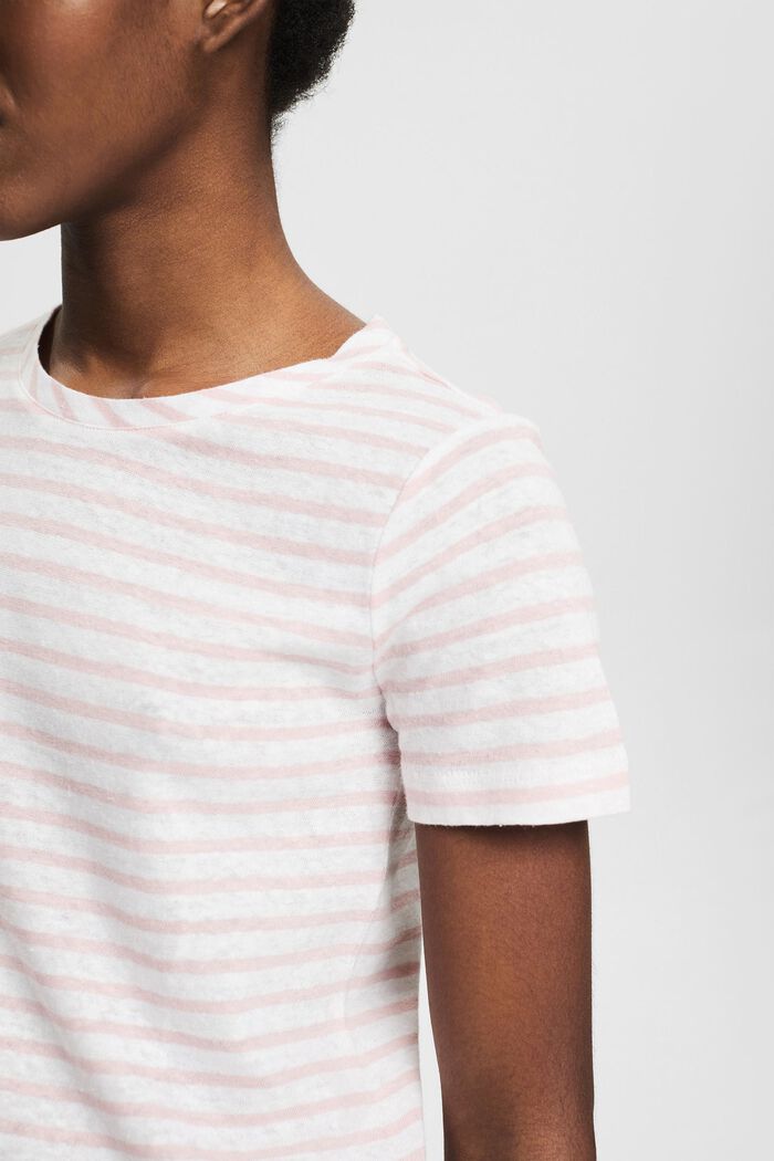 With linen: striped T-shirt, LIGHT PINK, detail image number 2