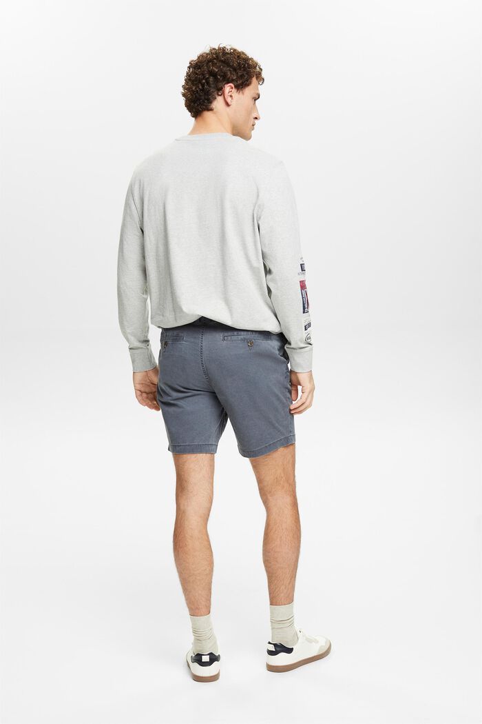 Washed Slim Chino Shorts, DARK GREY, detail image number 2