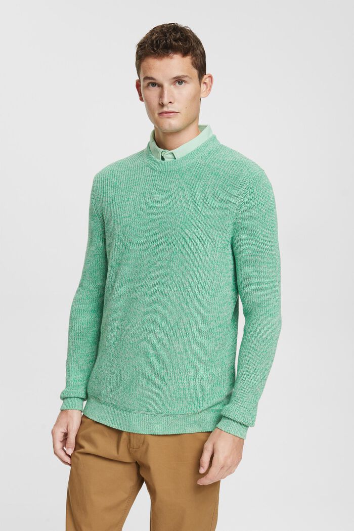 Knitted jumper, GREEN, overview