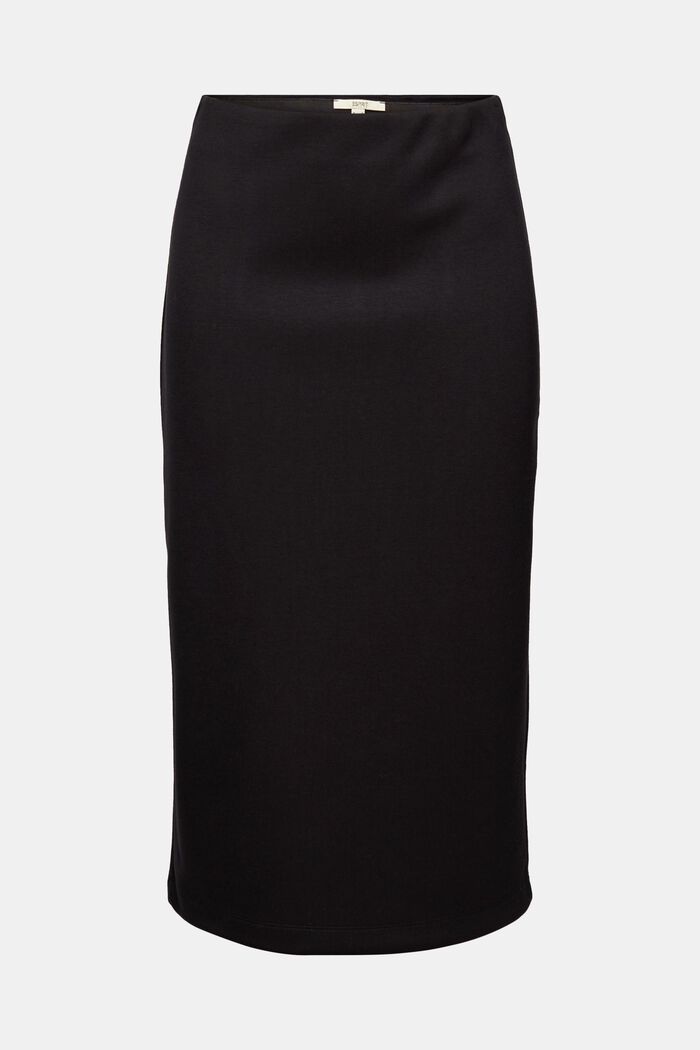Pencil skirt made of compact sweatshirt fabric, BLACK, detail image number 7