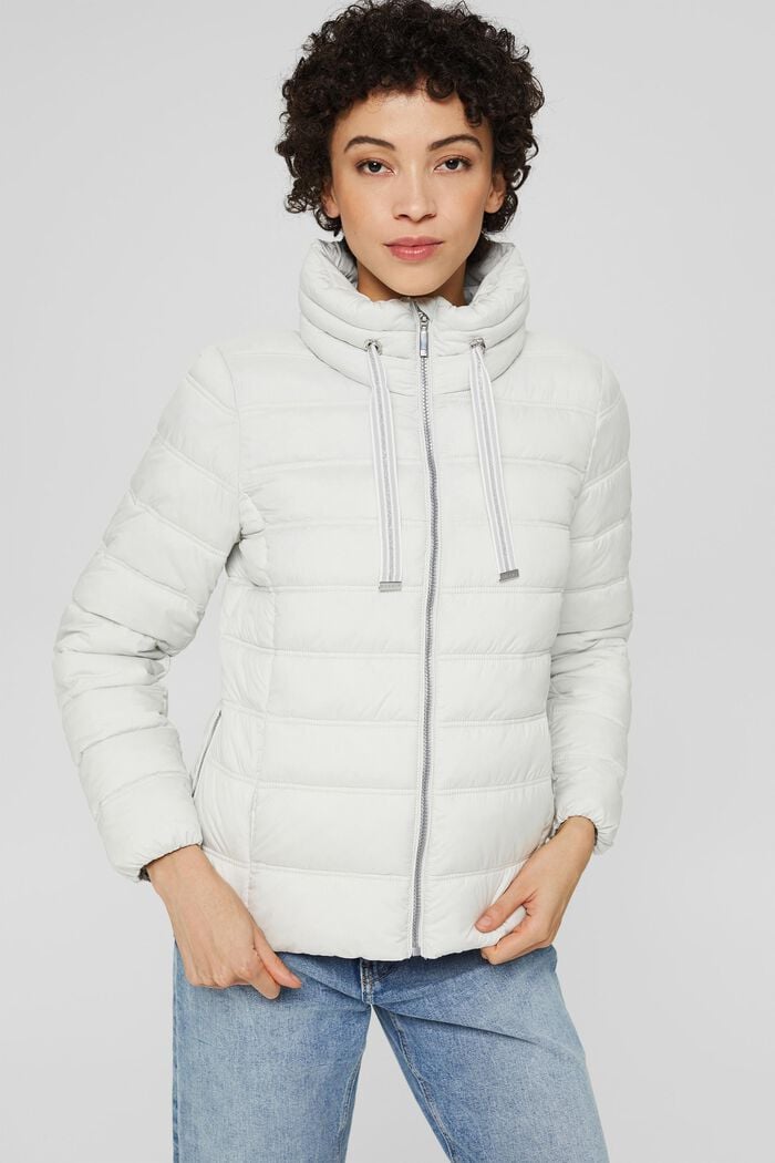 Recycled: Quilted jacket with 3M™ Thinsulate™, PASTEL GREY, overview