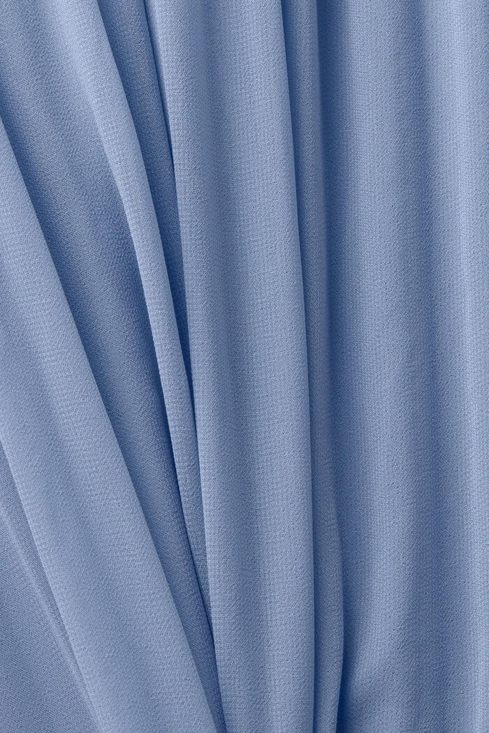 Plissé-Chiffon Mock Neck Mini Dress, BLUE LAVENDER, detail image number 5