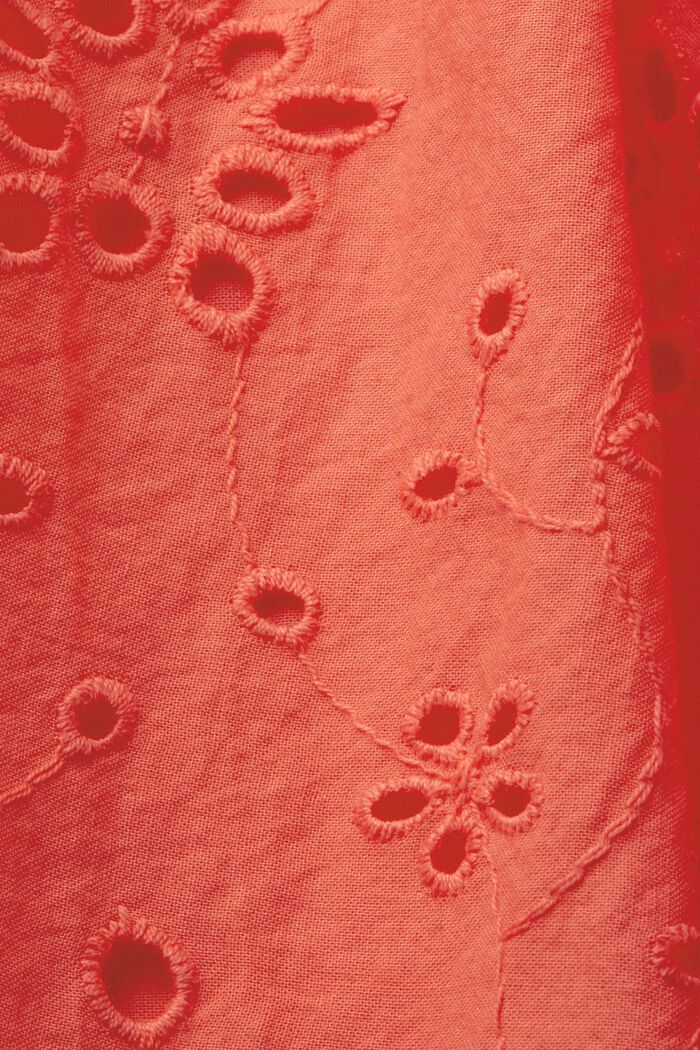 Cotton lace dress, CORAL ORANGE, detail image number 5