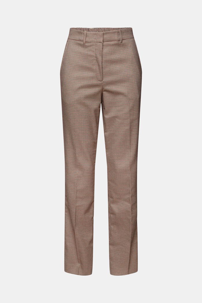 Wide Leg High-Rise Houndstooth Pants, SAND, detail image number 7
