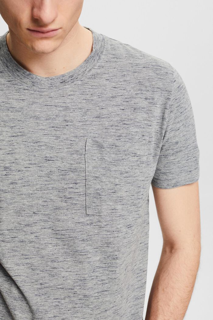 Melange jersey T-shirt, LENZING™ ECOVERO™, MEDIUM GREY, detail image number 1