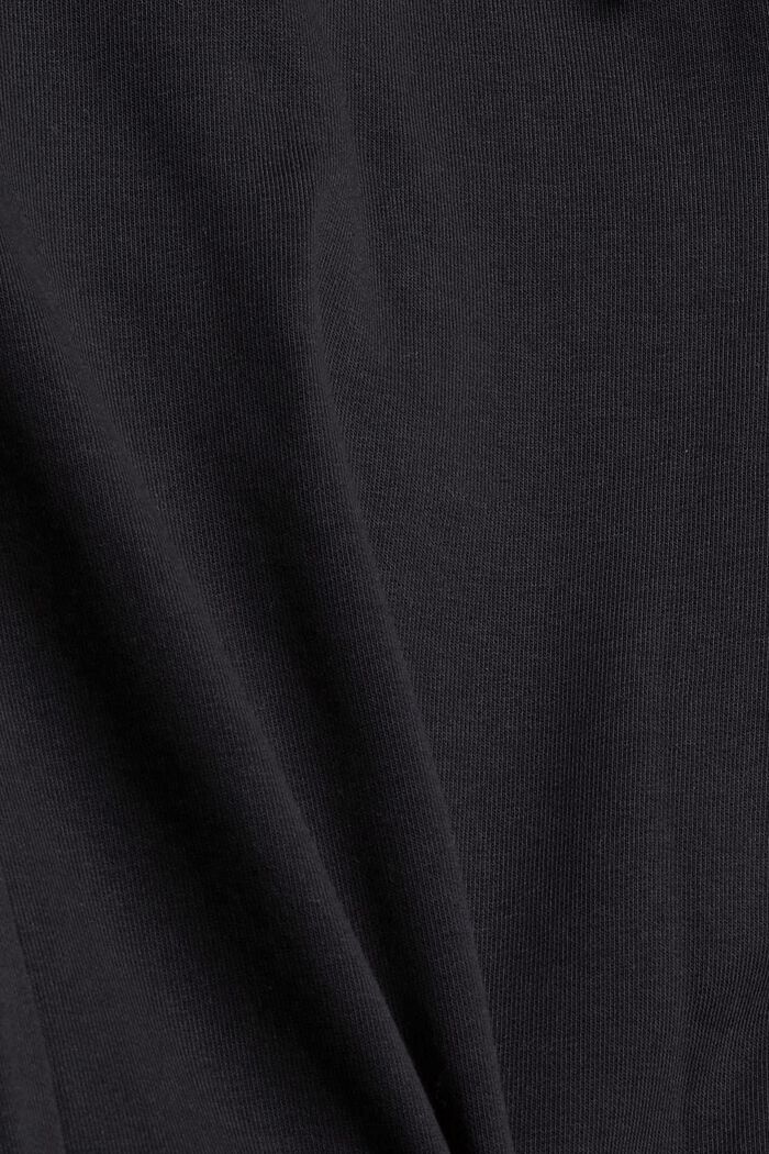 Slim-fitting tracksuit bottoms made of blended cotton, BLACK, detail image number 4