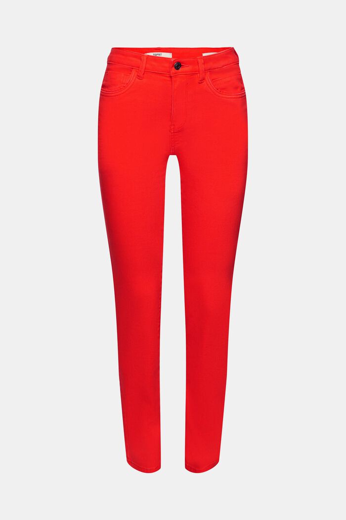 Mid-rise slim fit stretch jeans, RED, detail image number 7