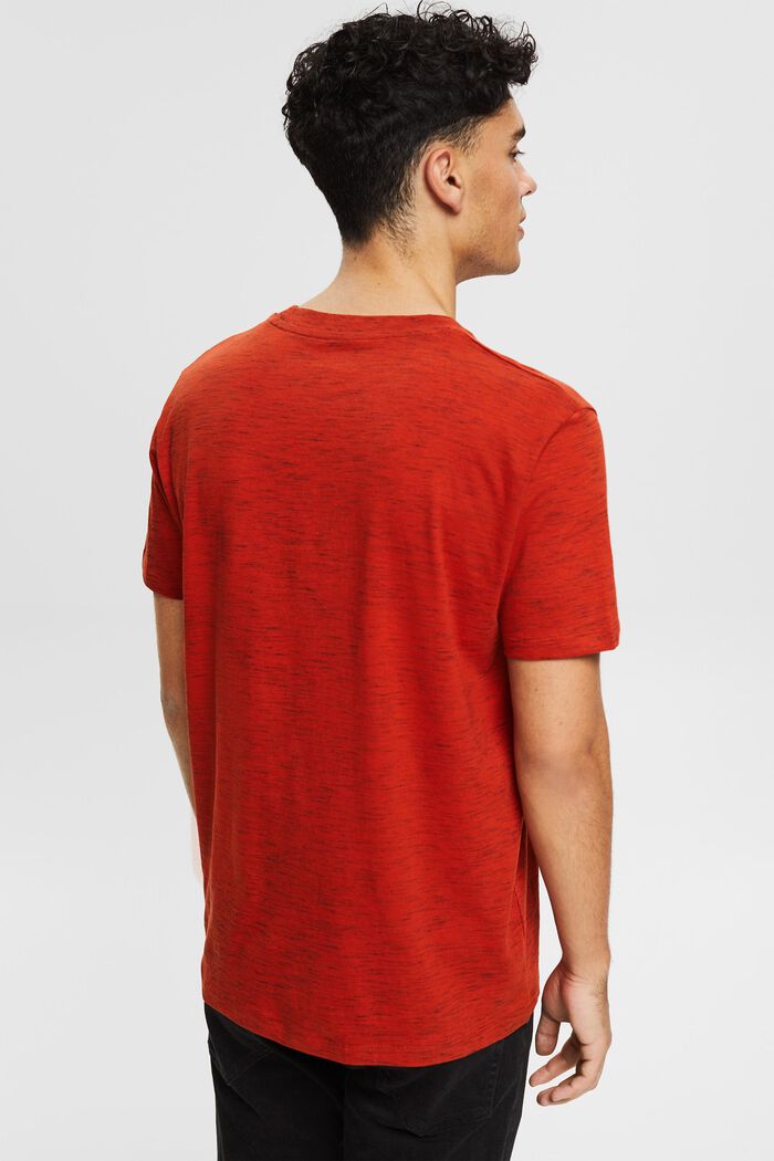 Cotton blend jersey T-shirt, RED ORANGE, detail image number 3