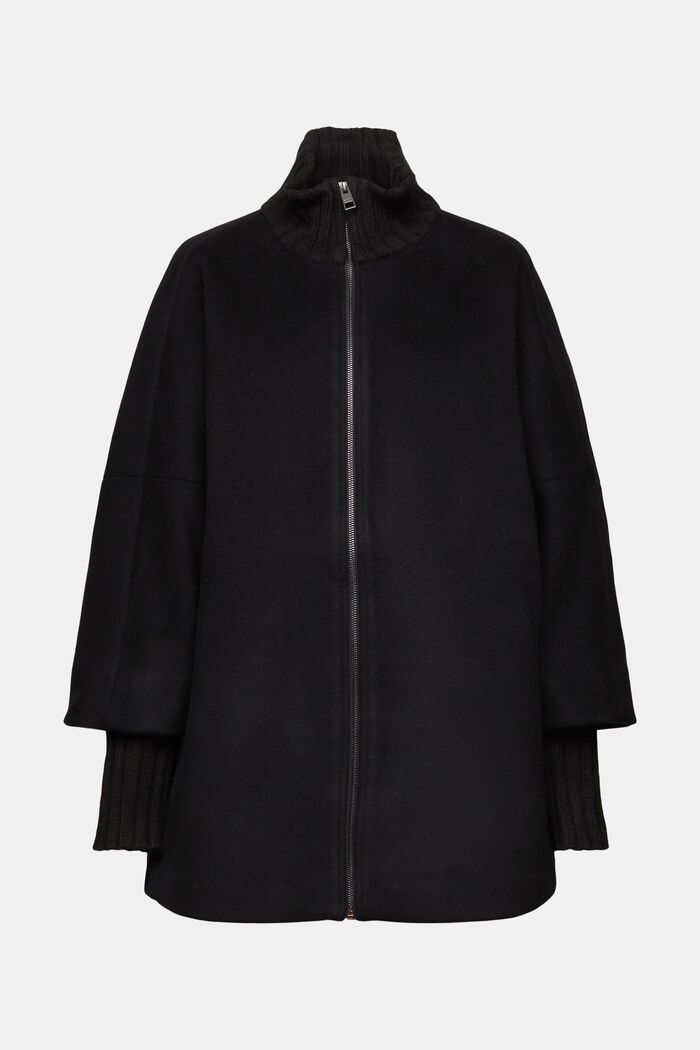 Wool blend jacket with cashmere, BLACK, detail image number 5