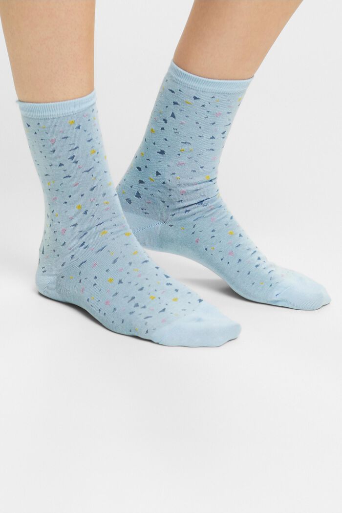Printed Knit Socks, CLOUD, detail image number 1