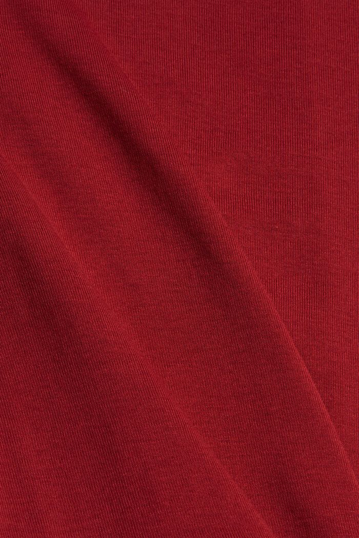 Jersey dress made of 100% organic cotton, DARK RED, detail image number 4