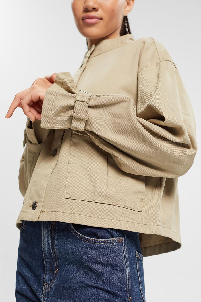 Cotton jacket, PALE KHAKI, detail image number 3