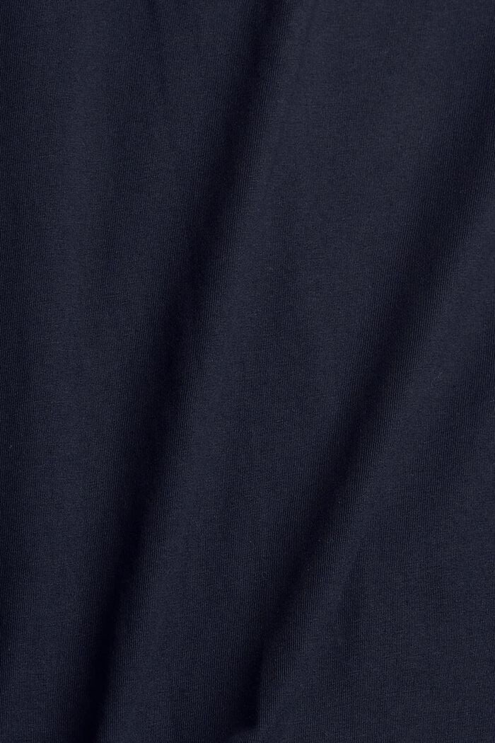 Long sleeve jersey T-shirt in a layered look, NAVY, detail image number 4