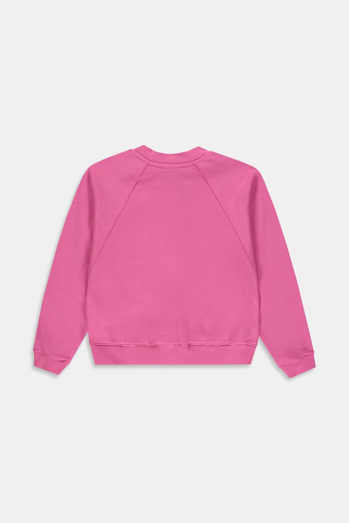 Cotton sweatshirt with half-length zip, PINK FUCHSIA, detail image number 1