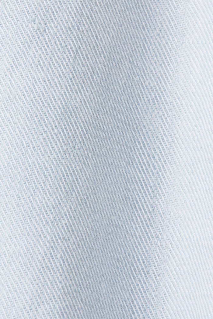 Linen Cotton Double Breasted Blazer, LIGHT BLUE LAVENDER, detail image number 5