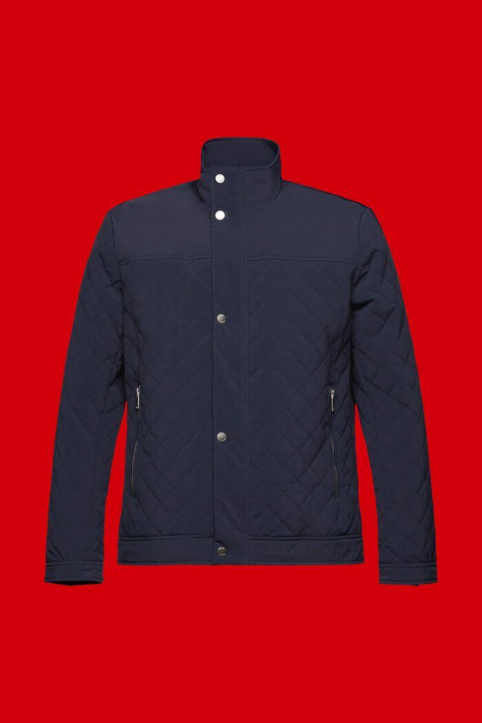 Biker-style quilted jacket, NAVY, detail image number 5