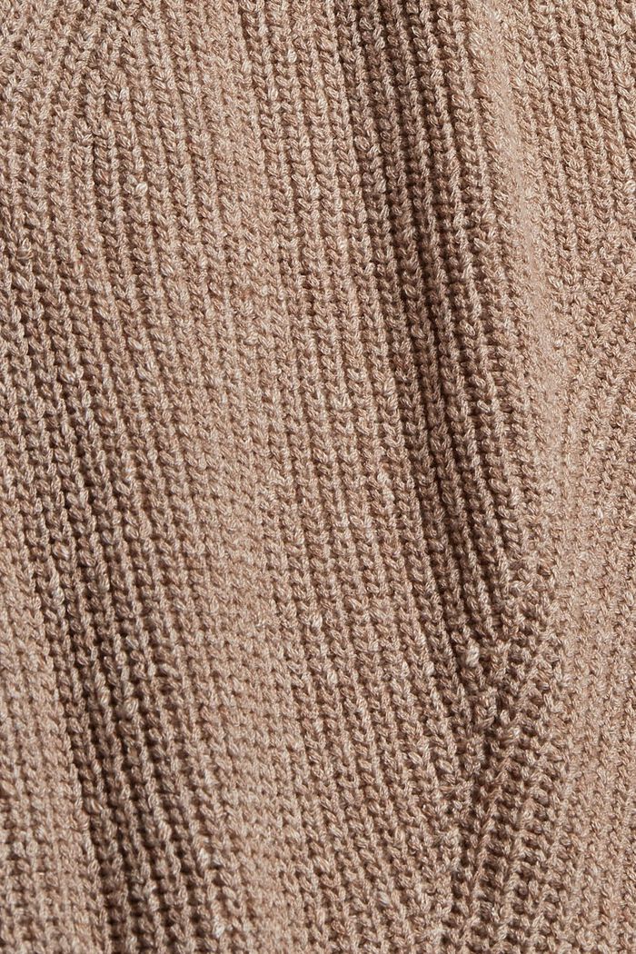 Cotton blend sleeveless jumper, TAUPE, detail image number 4