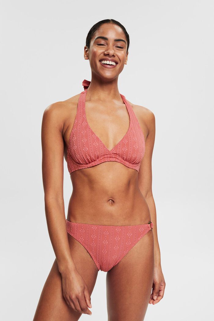Bikini bottoms with a textured pattern, BLUSH, detail image number 0