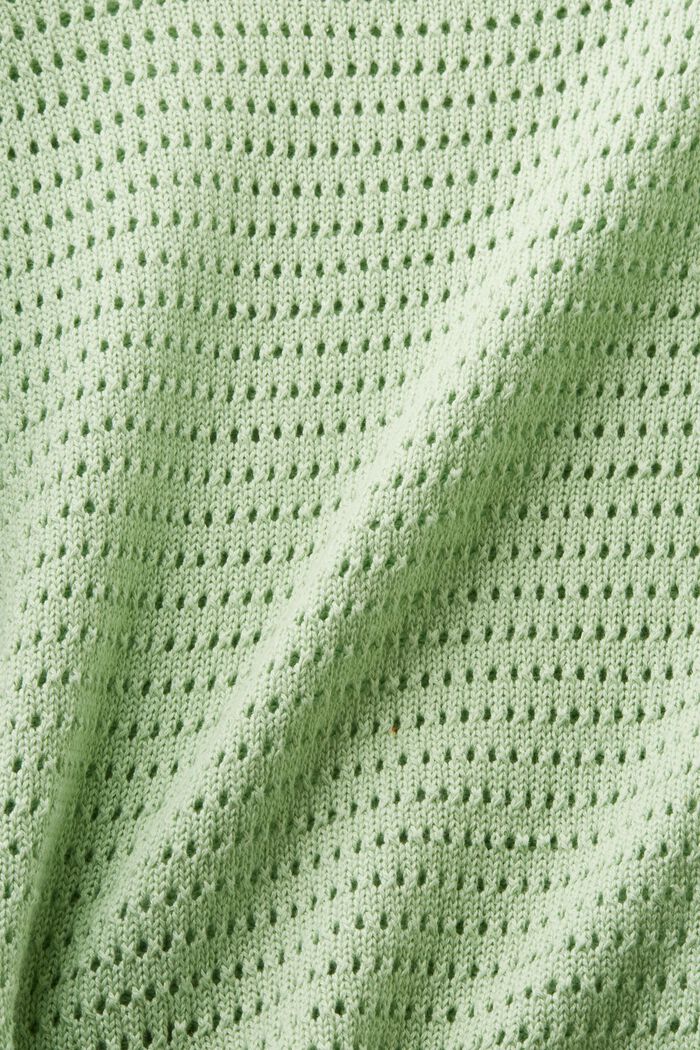 Mesh Sweater, LIGHT GREEN, detail image number 5