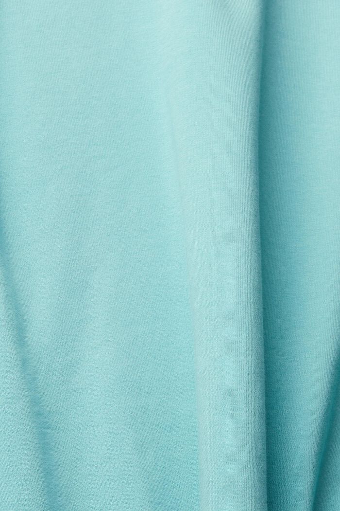 Made of recycled material: sweatshirt with a logo appliqué, LIGHT TURQUOISE, detail image number 5