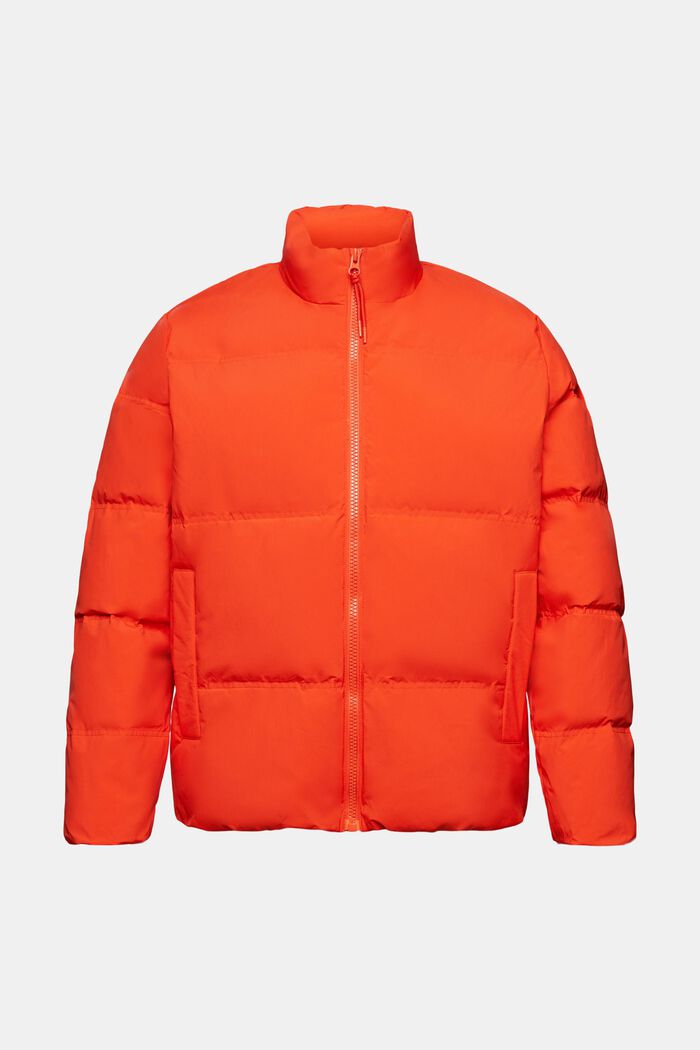 Recycled: puffer jacket with down, BRIGHT ORANGE, detail image number 5