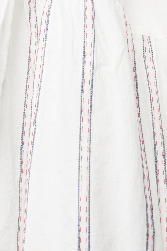 Midi dress with appliquéd stripes, OFF WHITE, detail image number 4