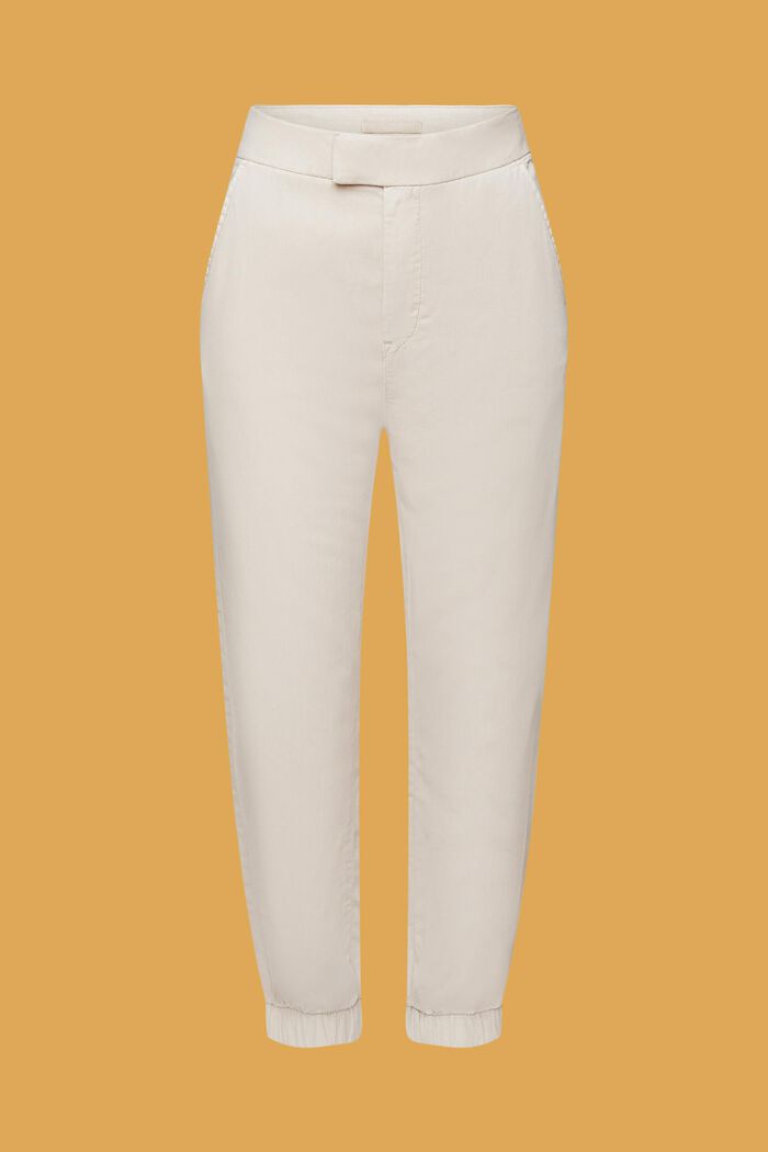High-rise sporty twill trousers, LIGHT TAUPE, detail image number 5