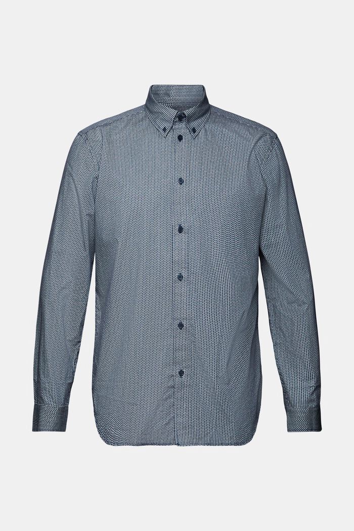 Cotton Poplin Shirt, GREY BLUE, detail image number 5