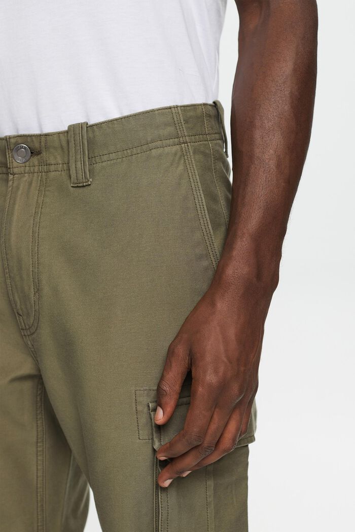 Cotton Cargo Pants, KHAKI GREEN, detail image number 2