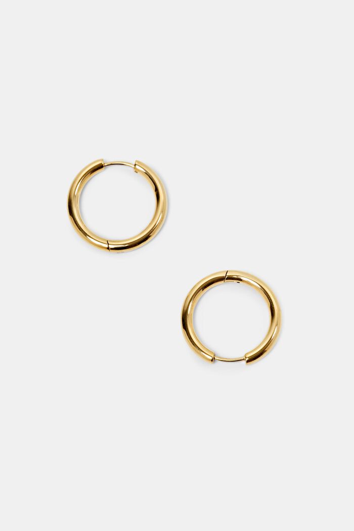 Small hoop earrings, stainless steel, GOLD, detail image number 0