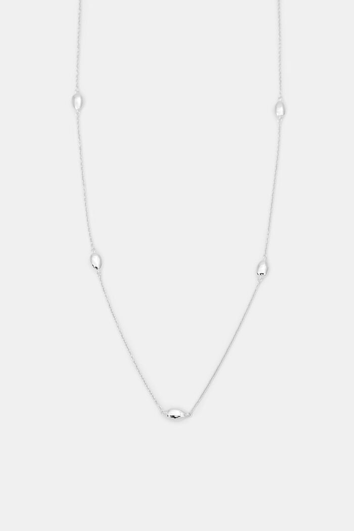 Necklace with fixed pendants, sterling silver, SILVER, overview