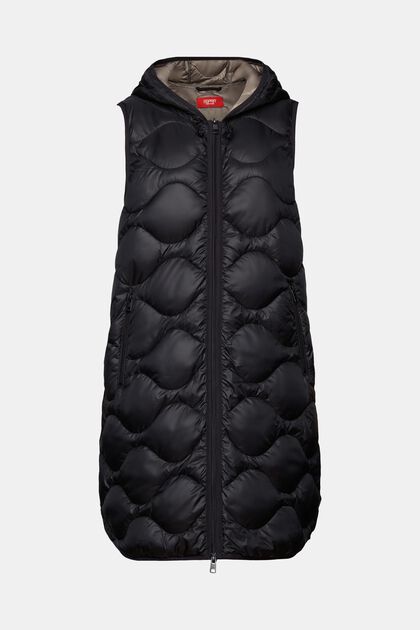 Recycled: longline quilted body warmer