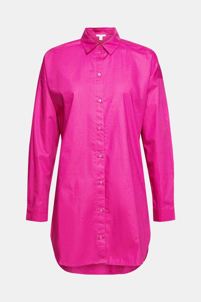 Oversized blouse made of organic cotton, PINK FUCHSIA, detail image number 6