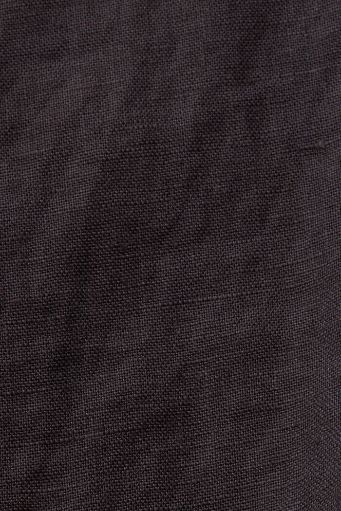 Linen short-sleeved shirt, ANTHRACITE, detail image number 5