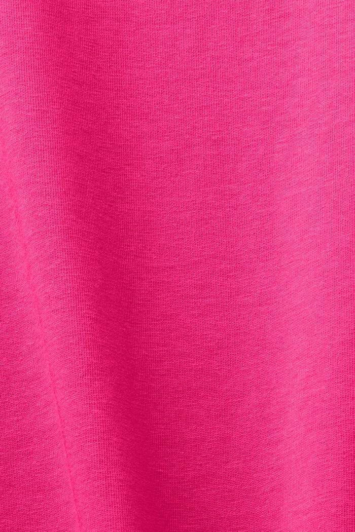 Crew Neck Short Sleeve T-Shirt, PINK FUCHSIA, detail image number 5