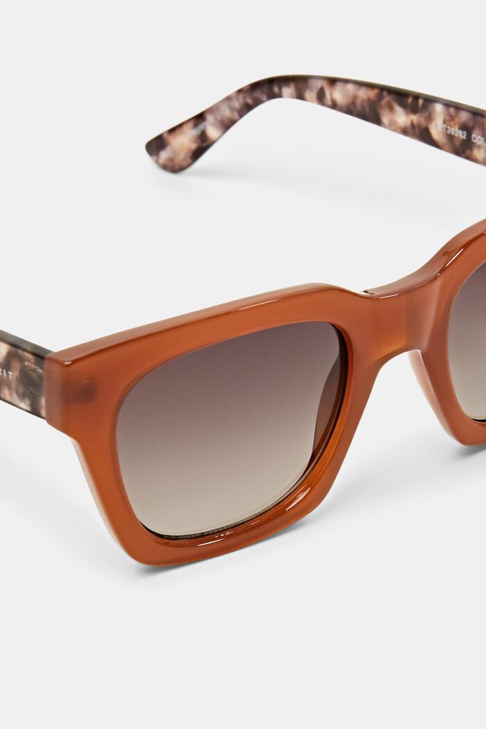 Gradient Square Framed Sunglasses, BROWN, detail image number 1