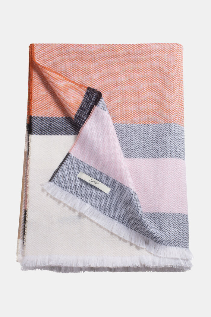 Made of recycled material: throw with a striped pattern, MULTI, detail image number 0