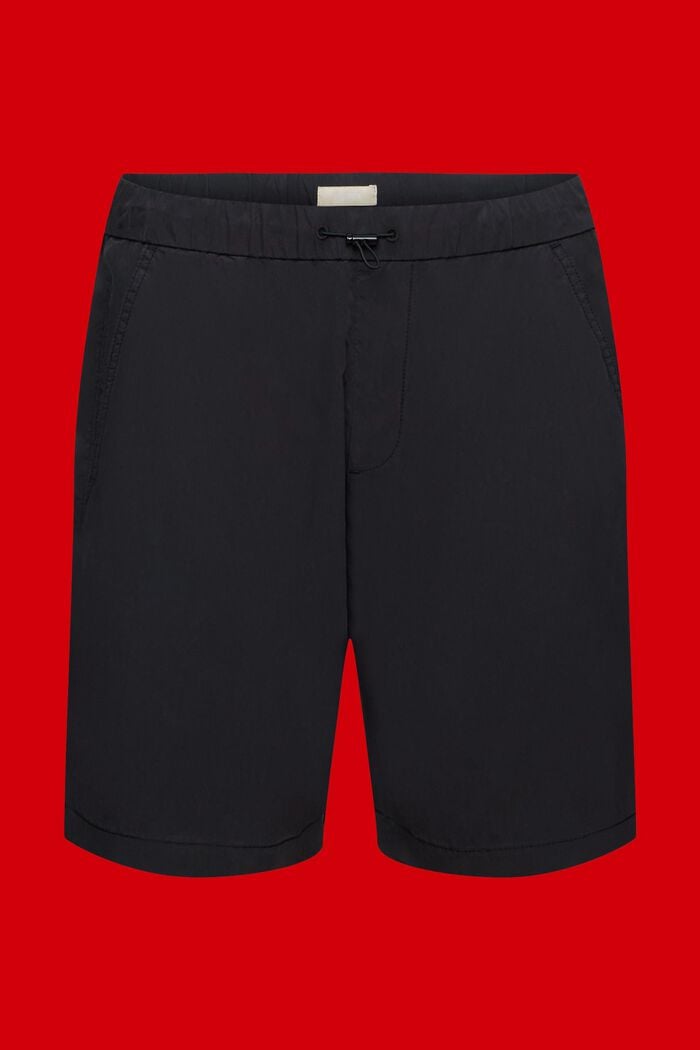 Lightweight washed shorts, BLACK, detail image number 6