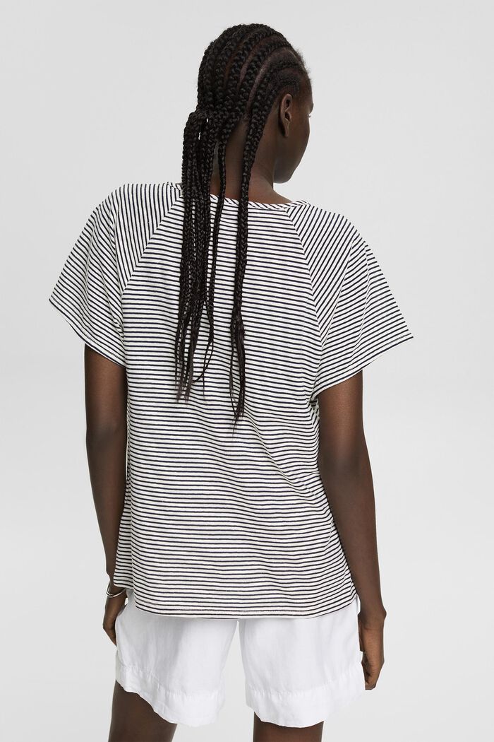 With linen: striped T-shirt, GREY, detail image number 3