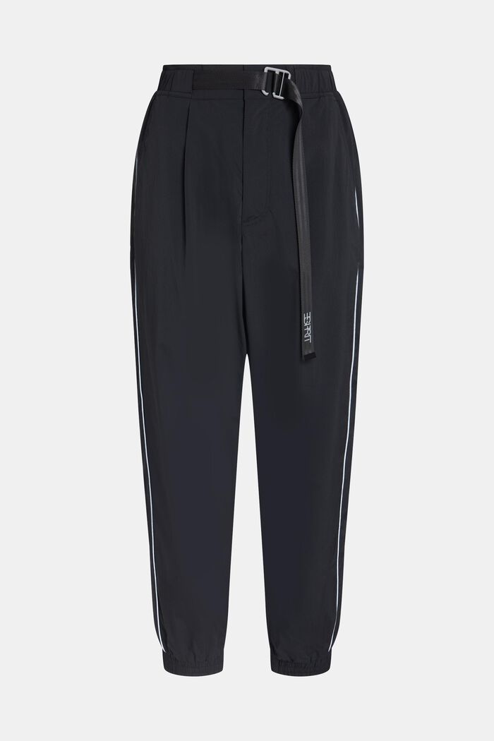 High-rise buckle waisted joggers, BLACK, detail image number 4