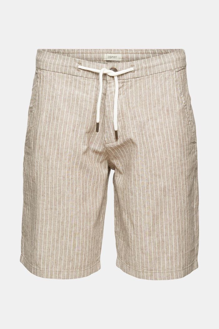 Linen blend: pinstripe shorts