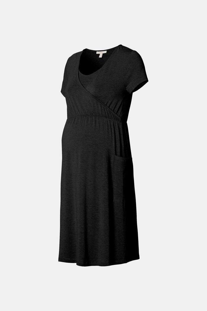 Nursing dress, LENZING™ ECOVERO™, BLACK, detail image number 5