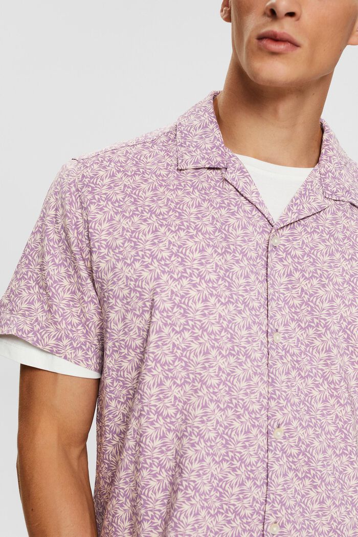 Shirt with a floral pattern, DARK MAUVE, detail image number 2