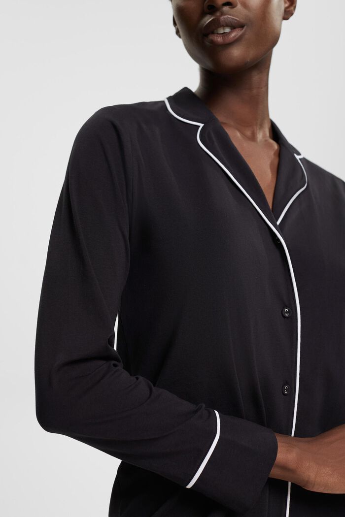 Jersey nightshirt, BLACK, detail image number 0