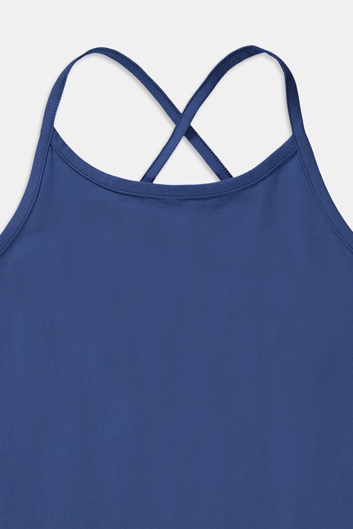 Top with crossed-over straps, BLUE, detail image number 2
