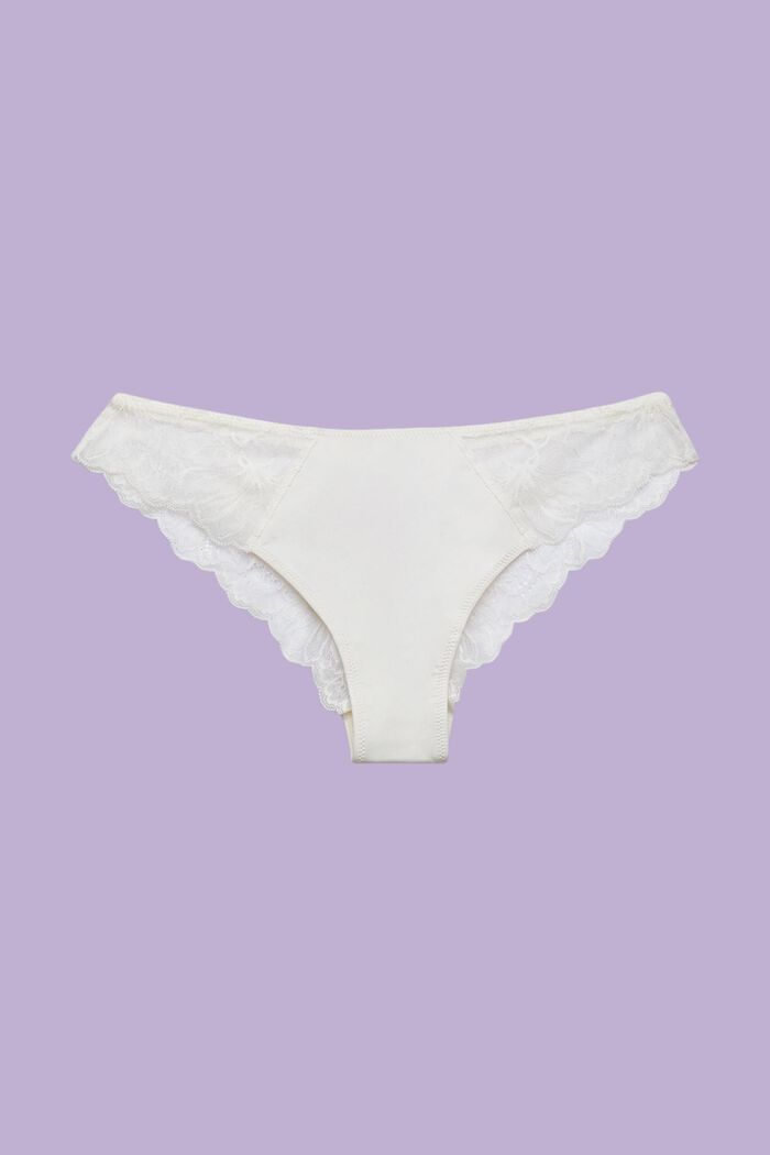 Brazilian Hipster Lace Briefs, OFF WHITE, detail image number 4