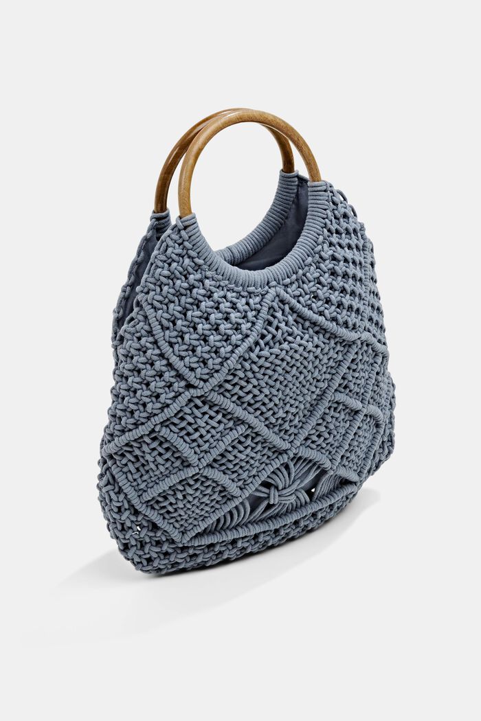 Crocheted tote bag, LIGHT BLUE, detail image number 5