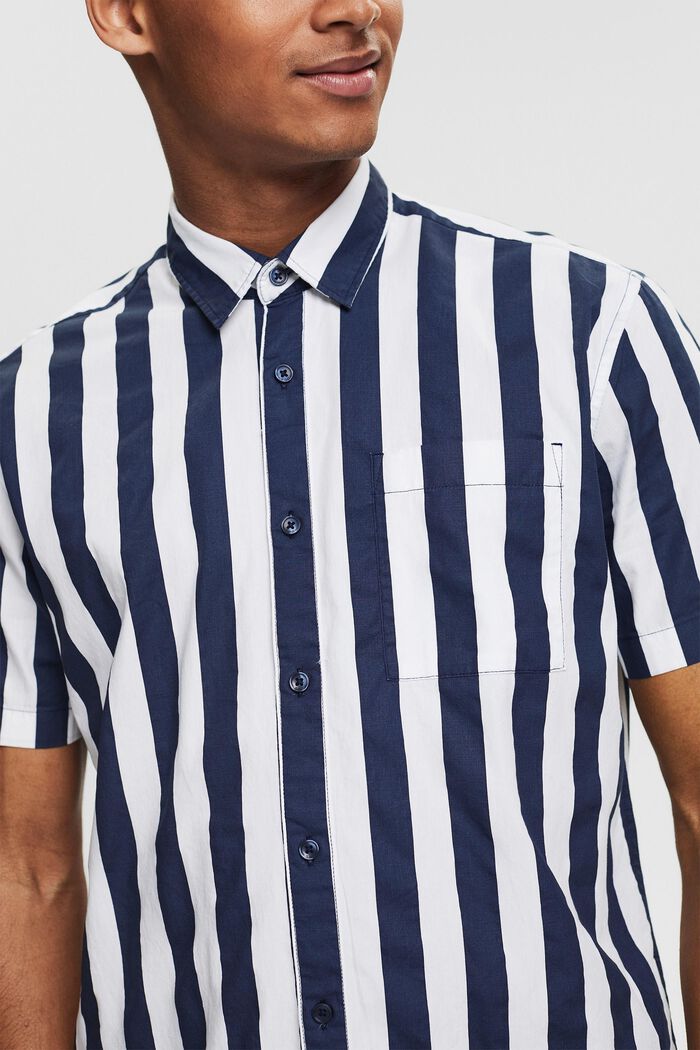 Shirt with striped pattern, DARK BLUE, detail image number 2