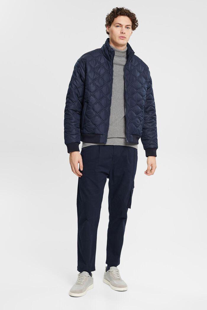 Quilted Jacket, NAVY, detail image number 1