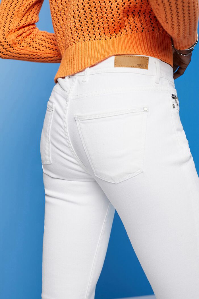 Jeans with zipper detail, WHITE, detail image number 4
